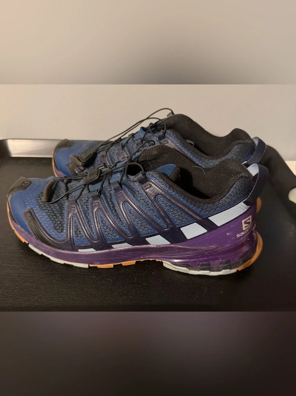 Salomon Navy Blue Purple Trail Running Shoes